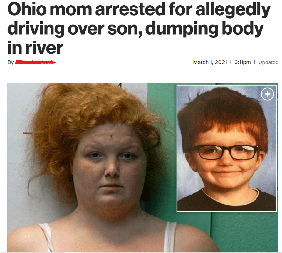 Ohio mom arrested for allegedly driving over son, dumping body in&nbsp;river