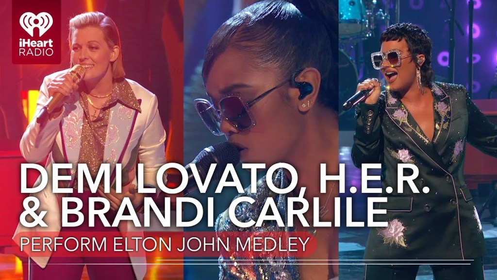 Watch Demi Lovato, H.E.R., & Brandi Carlile Honor Elton John At The 2021 iHeartRadio Music&nbsp;Awards