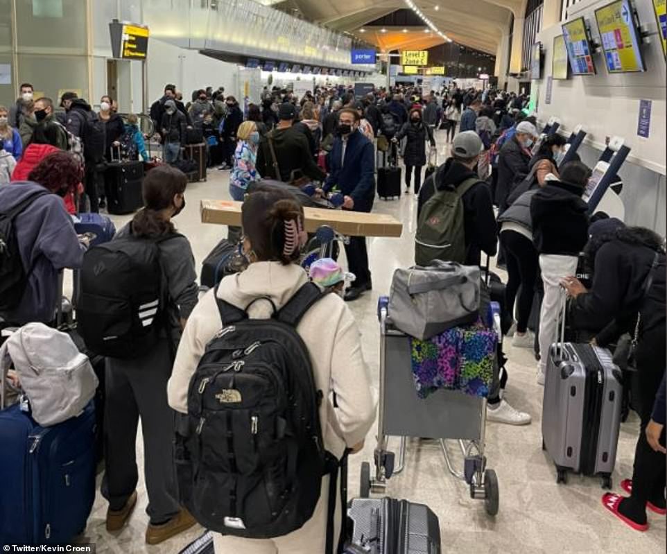 SAY WHAT! Thousands of Americans will be forced to spend the holidays alone after airlines cancel nearly 500 flights and delay another 750 on Christmas Eve because of crew shortages due to Omicron&nbsp;surge