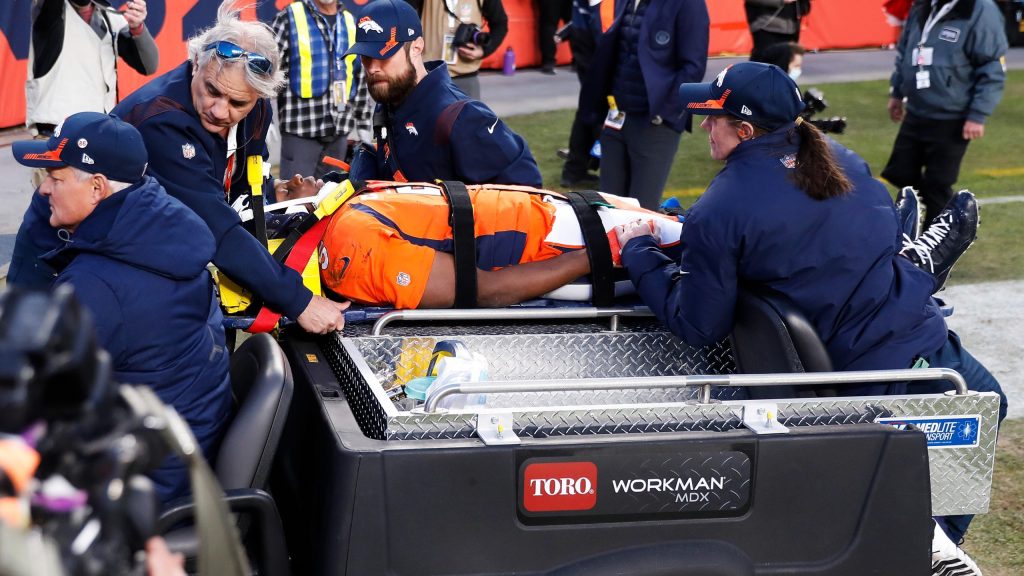 Prayers for Broncos QB Teddy Bridgewater placed on backboard, taken to hospital after head&nbsp;injury