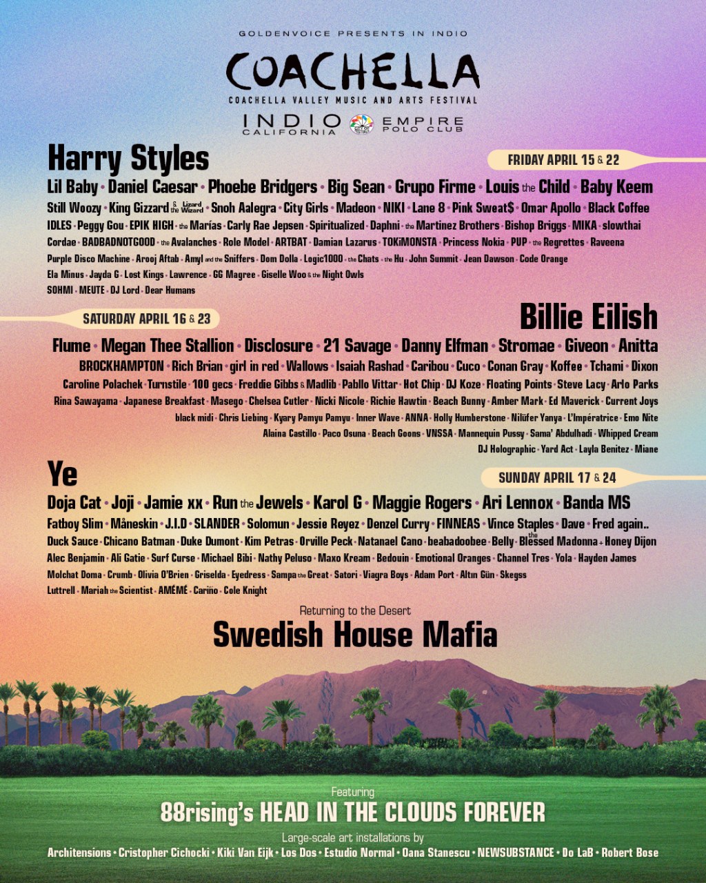 Coachella 2022 Full Lineup&nbsp;Announced