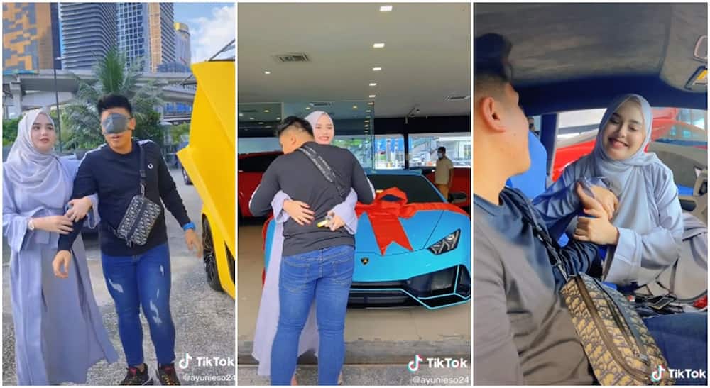Pregnant woman, 19, surprises her husband with&nbsp;Lamborghini￼