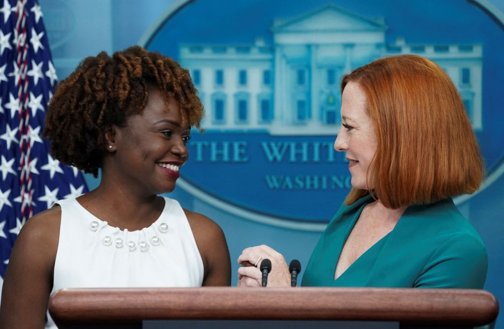 Biden picks Karine Jean-Pierre to replace Jen Psaki as White House press secretary..