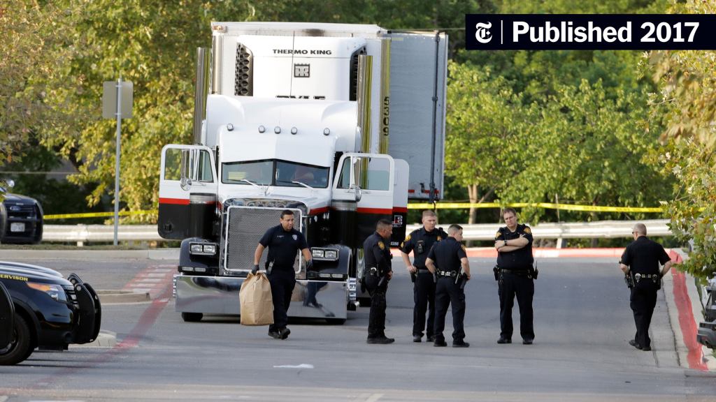 Dozens of migrants found dead inside a truck in San Antonio, officials&nbsp;say