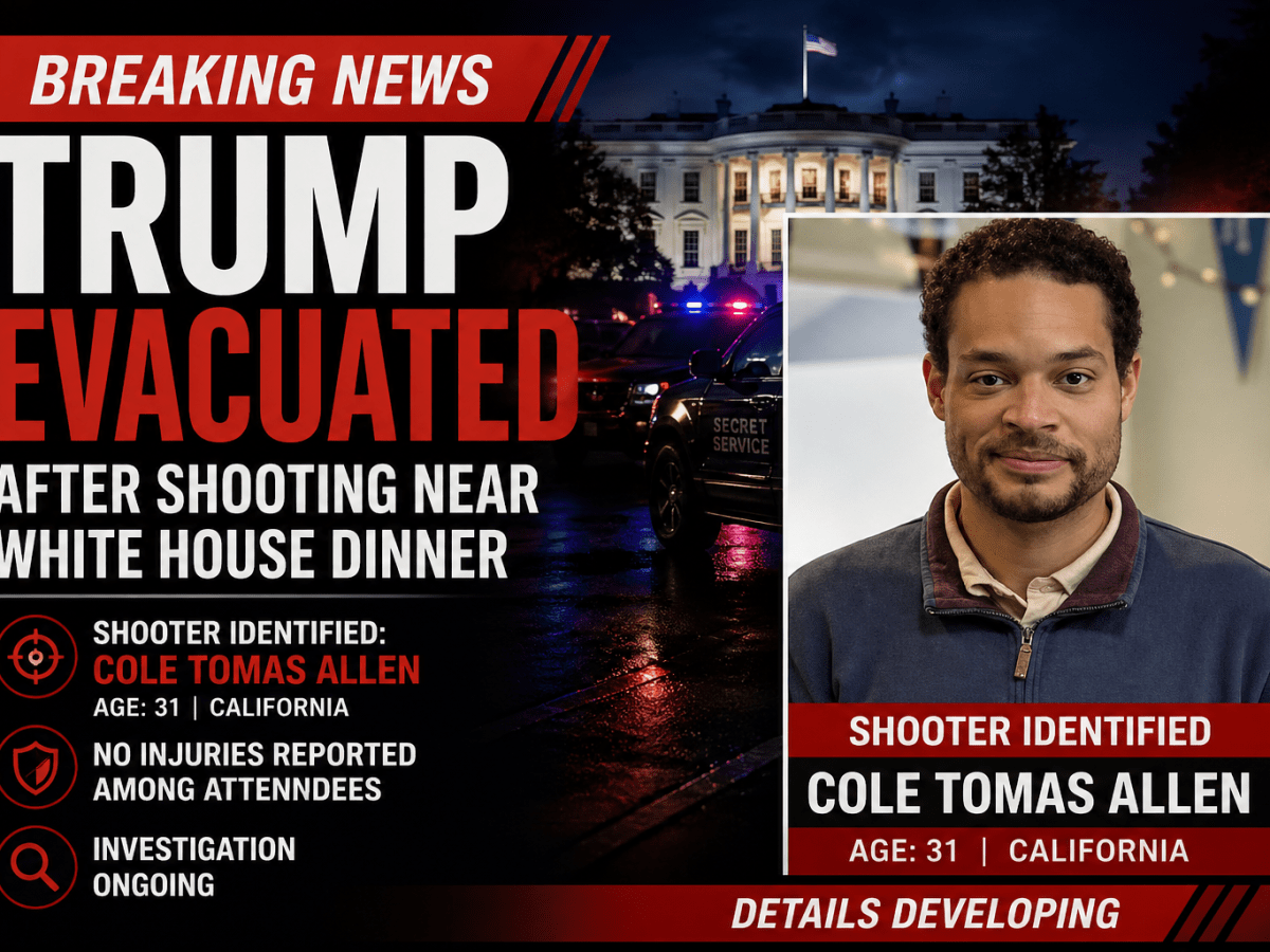Update: Trump Evacuated After Shooting Near White House&nbsp;Dinner